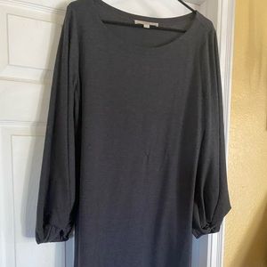 Women’s grey dress.